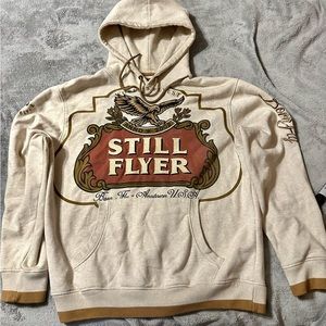 Born fly, size extra large, tan hoodie